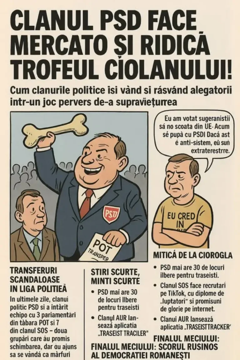 Tribuna Traseismului: Clanul PSD face mercato și ridică trofeul ciolanului