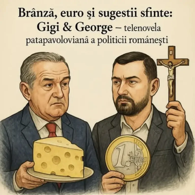 Brânză, euro și sugestii sfinte: Gigi & George – telenovela patapavloviană a politicii românești Brânză, euro și sugestii sfinte: Gigi & George – telenovela patapavloviană a politicii românești