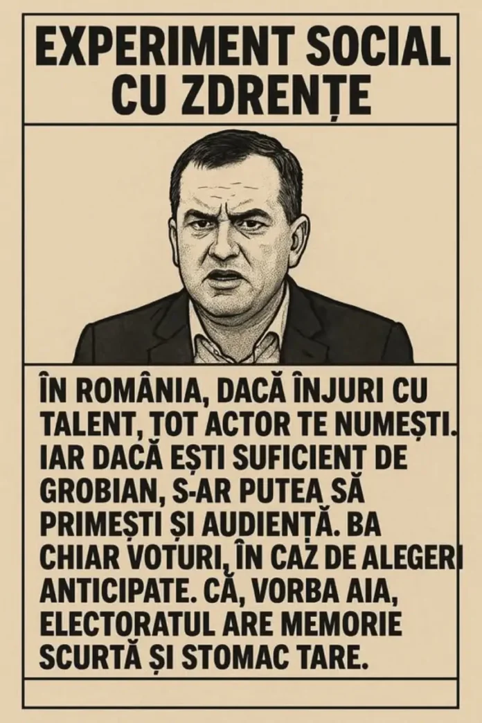 cochina Experiment social cu zdrențe, Luchian Florin Cochină