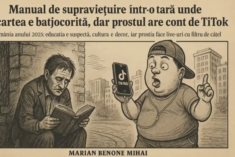 Manual de supraviețuire într-o țară unde educația e batjocorită, dar prostul are cont de TikTok