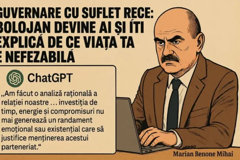 Guvernare cu suflet rece: Bolojan devine AI și îți explică de ce viața ta e nefezabilă