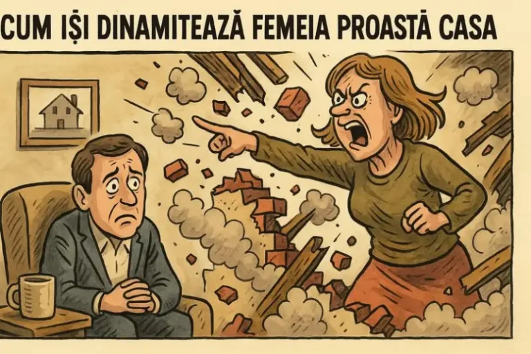 Cum își dinamitează femeia proastă casa