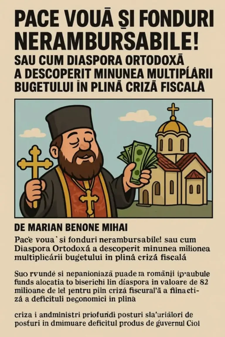 „Pace vouă și fonduri nerambursabile!” sau cum diaspora ortodoxă a descoperit minunea multiplicării bugetului în plină criză fiscală