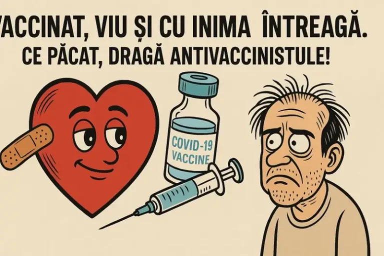 Vaccinat, viu și cu inima întreagă. Ce păcat, dragă antivaccinistule!
