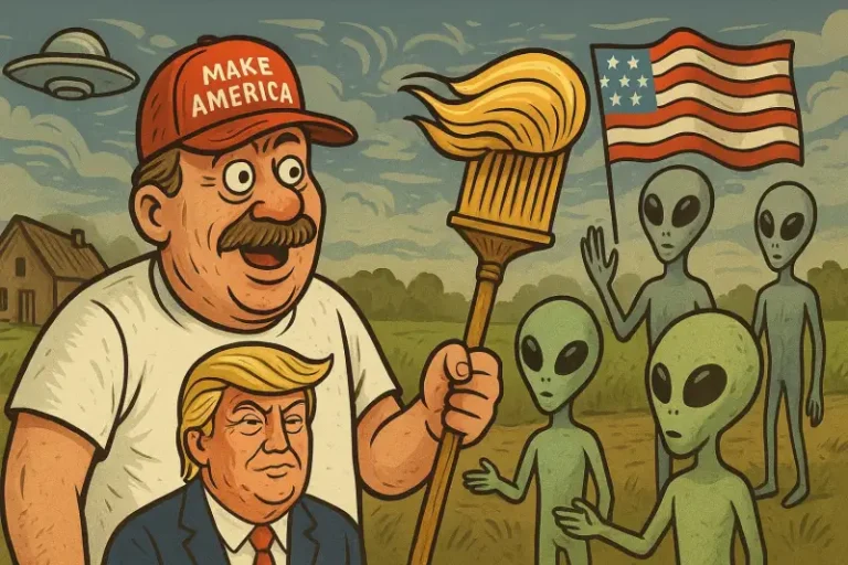 Vasile, un fan Donald Trump, din Botoșani