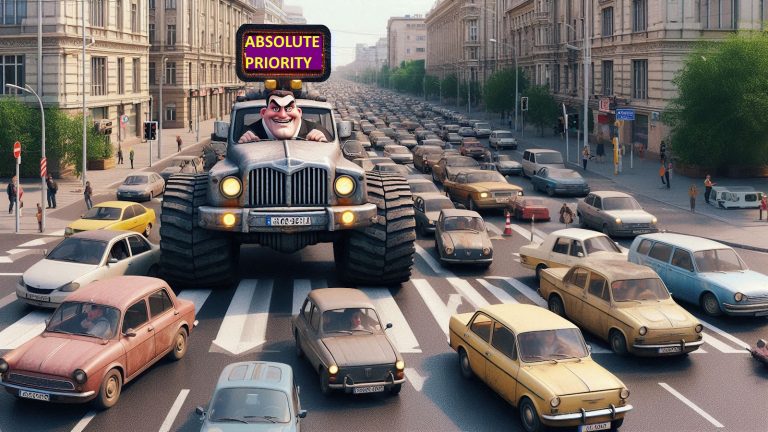 Lecția de prioritate: e mai rapid să cedezi analfabetului funcțional decât să-i explici Codul Rutier