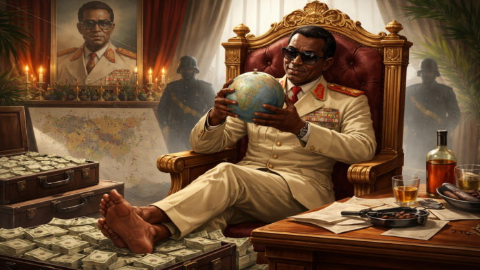 Francisco Macías Nguema în biroul său opulent